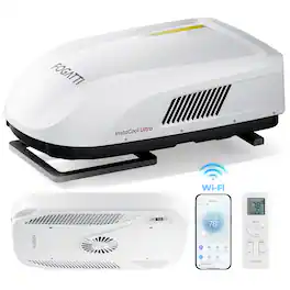 Fogatti - Instacool Ultra RV Rooftop Air Conditioner 16000 BTU, Heating and Cooling, ADB with Smart Control, 2-Year Warran - White
