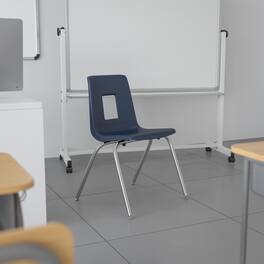 Flash Furniture - Mickey Advantage Navy Student Stack School Chair - 16-inch - Blue