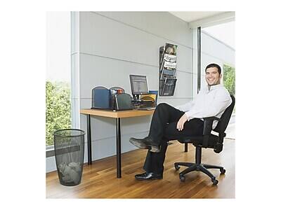 Alt View 1. Safco -  Onyx 5-Pocket Steel Letter Size Wall File, Black  - Black.