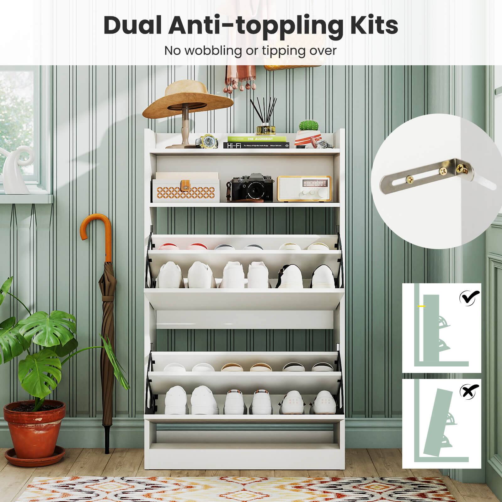 Dual Anti-topping Kits  
No wobbling or tipping over