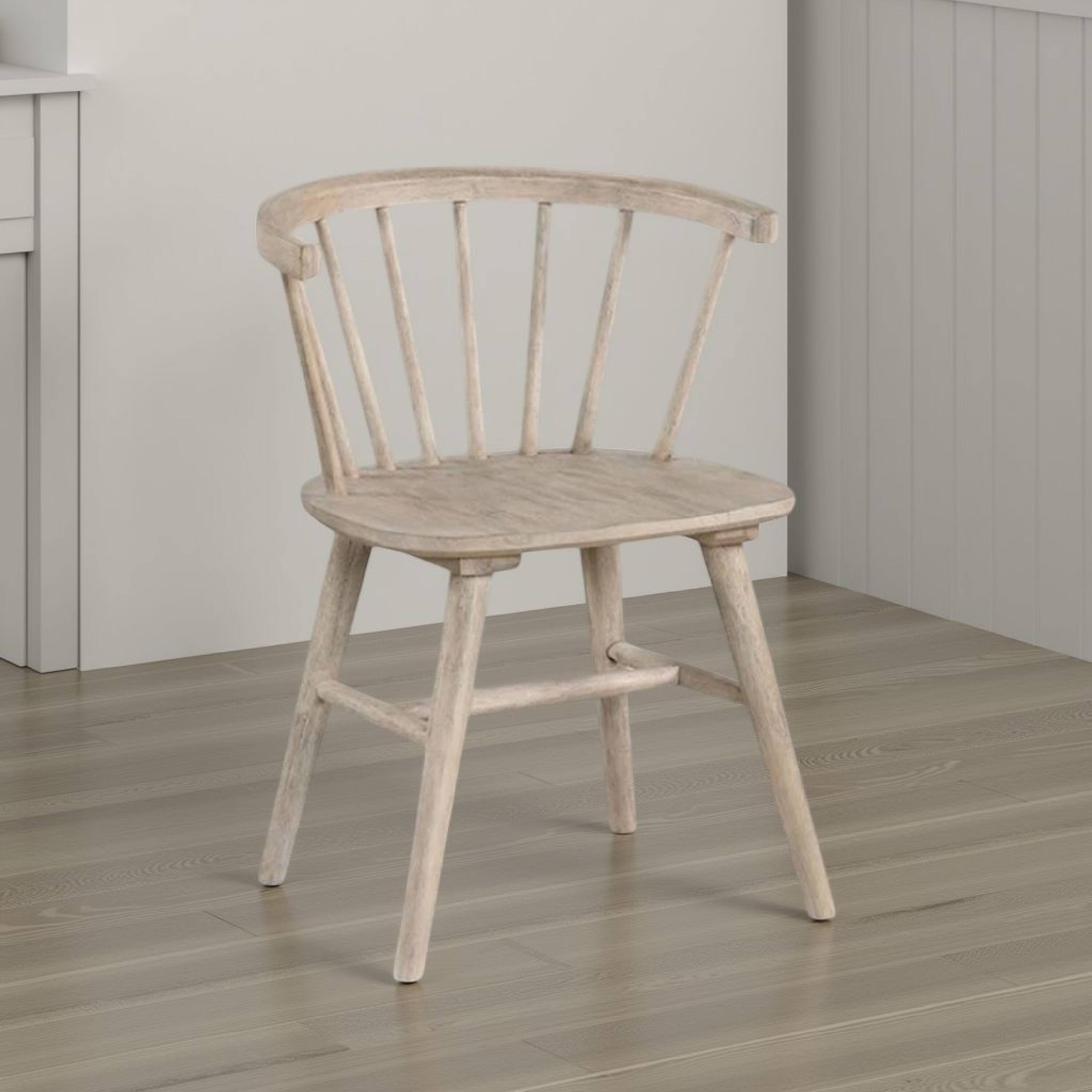 Alt View 5. Manhattan Lane - Yely Dining Chair Set of 2, Spindle Back and Shaker Legs - Natural Oak Brown.