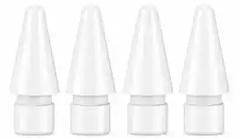 4-Pack Replacement Tips for Apple Pencil & Tronsmart Kreda 10, Precision Stylus Nibs for Writing & Drawing - White