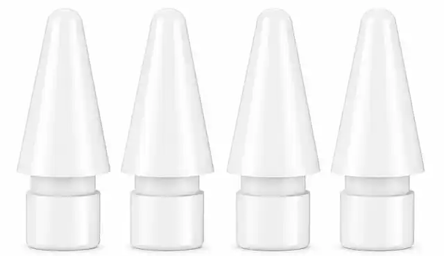 Front. Tronsmart - 4-Pack Replacement Tips for Apple Pencil & Tronsmart Kreda 10, Precision Stylus Nibs for Writing & Drawing - White.