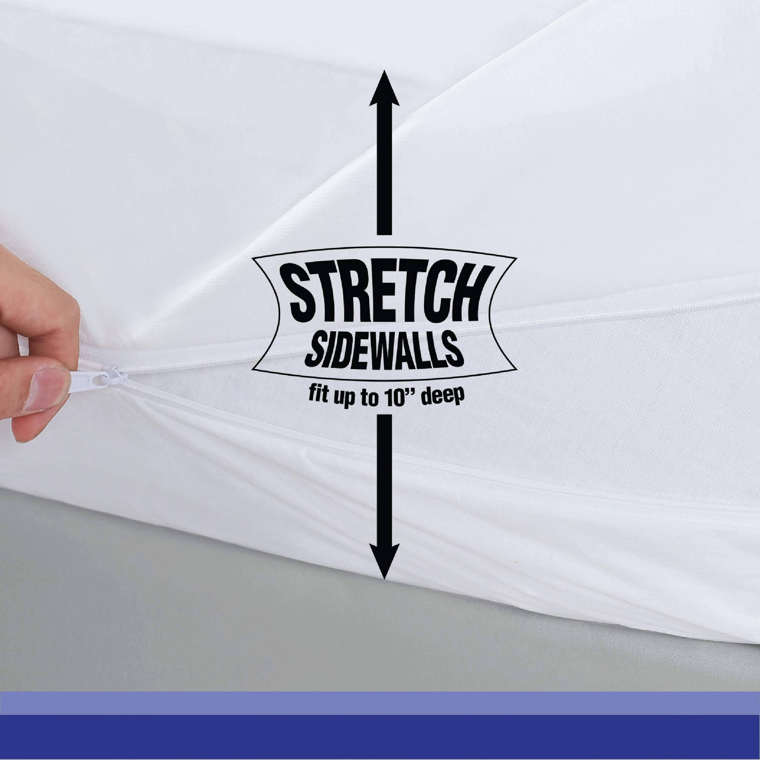 STRETCH SIDEWALLS  
fit up to 10" deep
