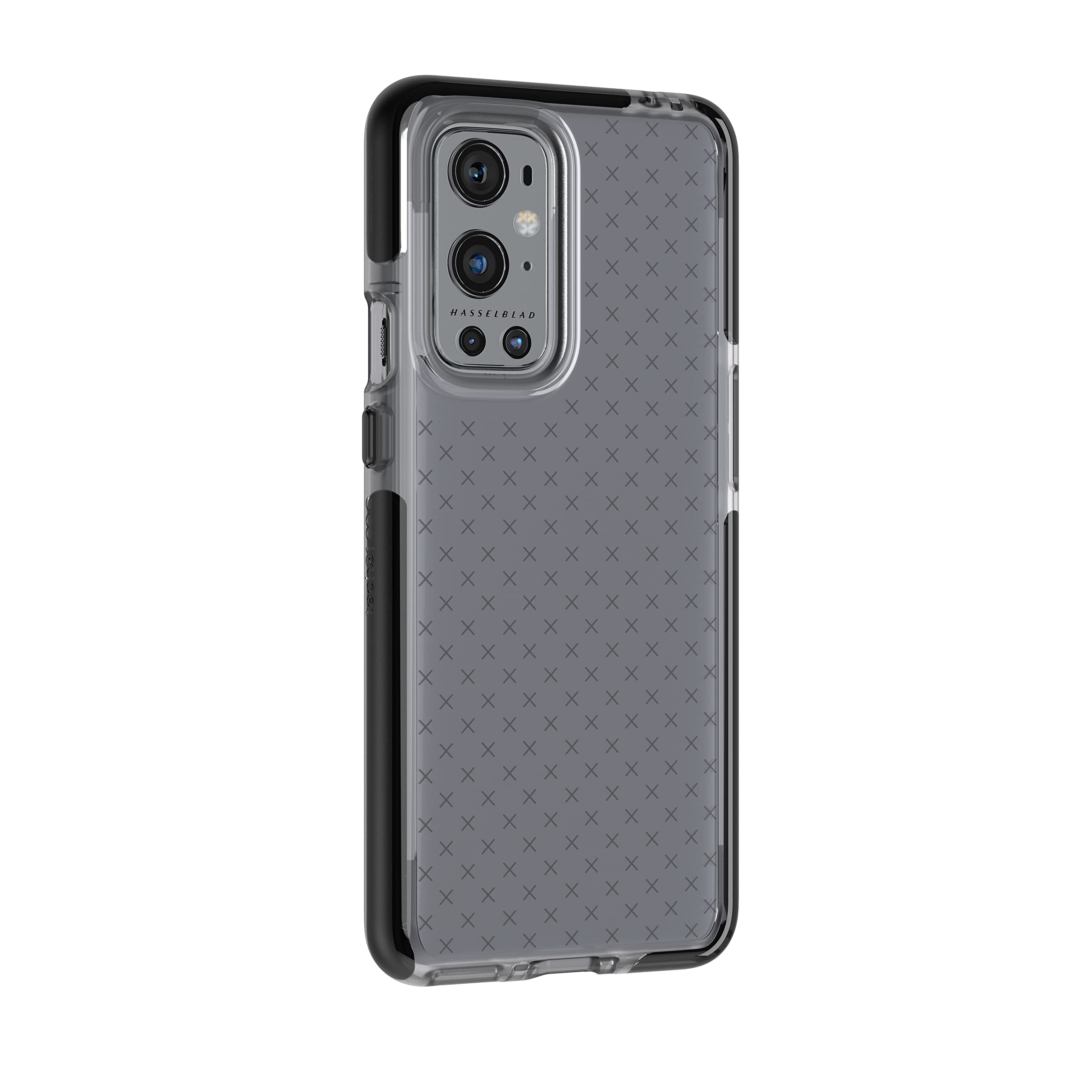 Front. Tech21 - Tech21 Evo Check Non Slip Case to Product Your Phone and Camera for OnePlus 9 5G - Smokey Black.