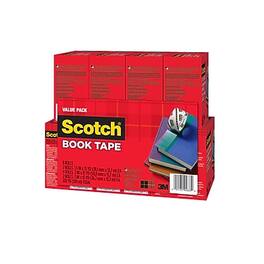 Scotch - Book Tape Value Pack, 15 yds., 8/Pack (845-VP) - Transparent