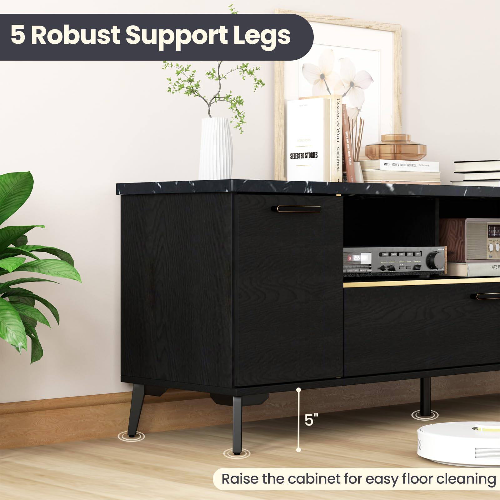 5 Robust Support Legs

Raise the cabinet for easy floor cleaning