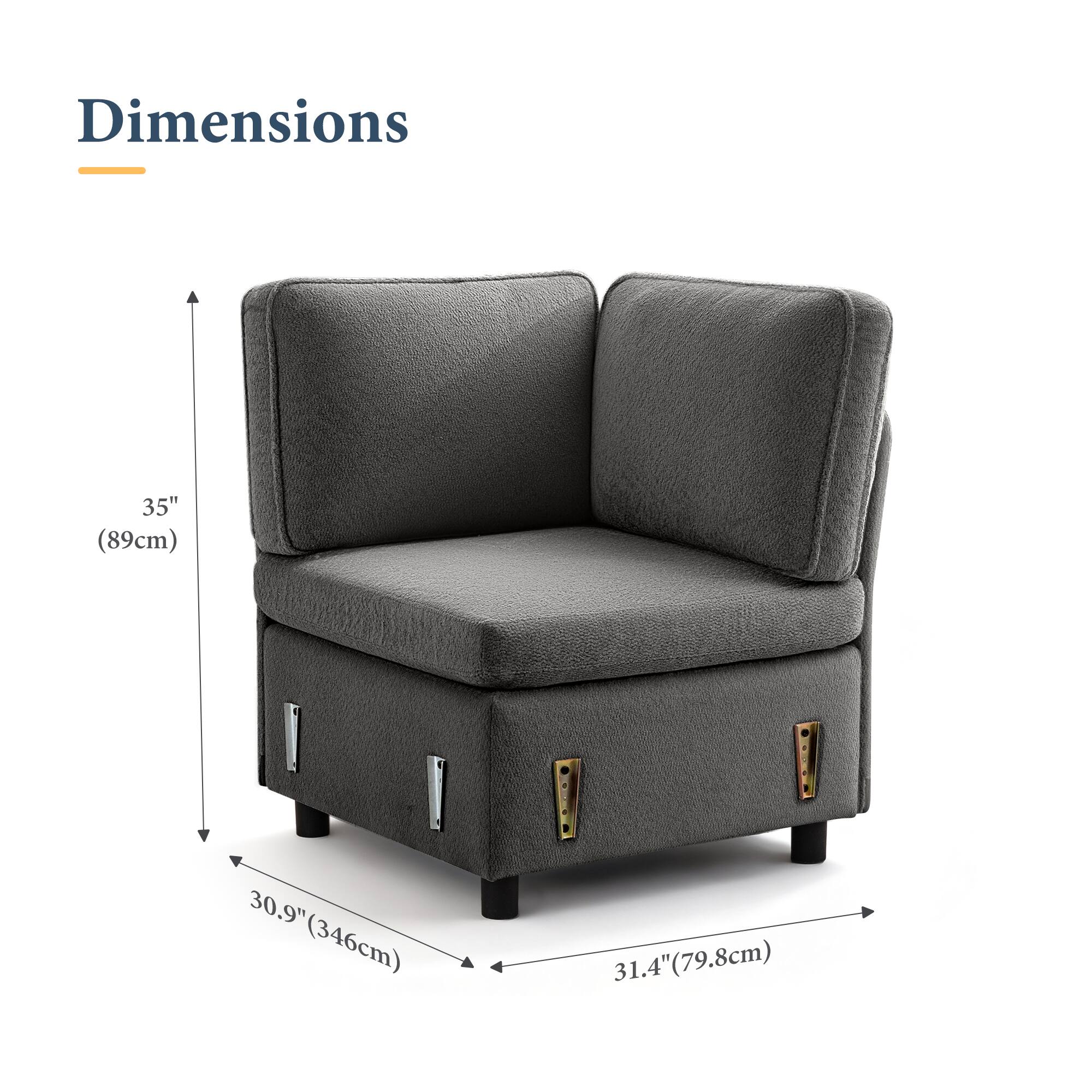 Dimensions: 35" (89cm) x 30.9" (346cm) x 31.4" (79.8cm)