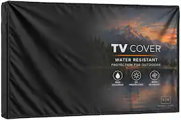 KHOMO GEAR - Outdoor TV Cover - Heavy Duty, Water Resistant - 65-70 Inch TV - Black