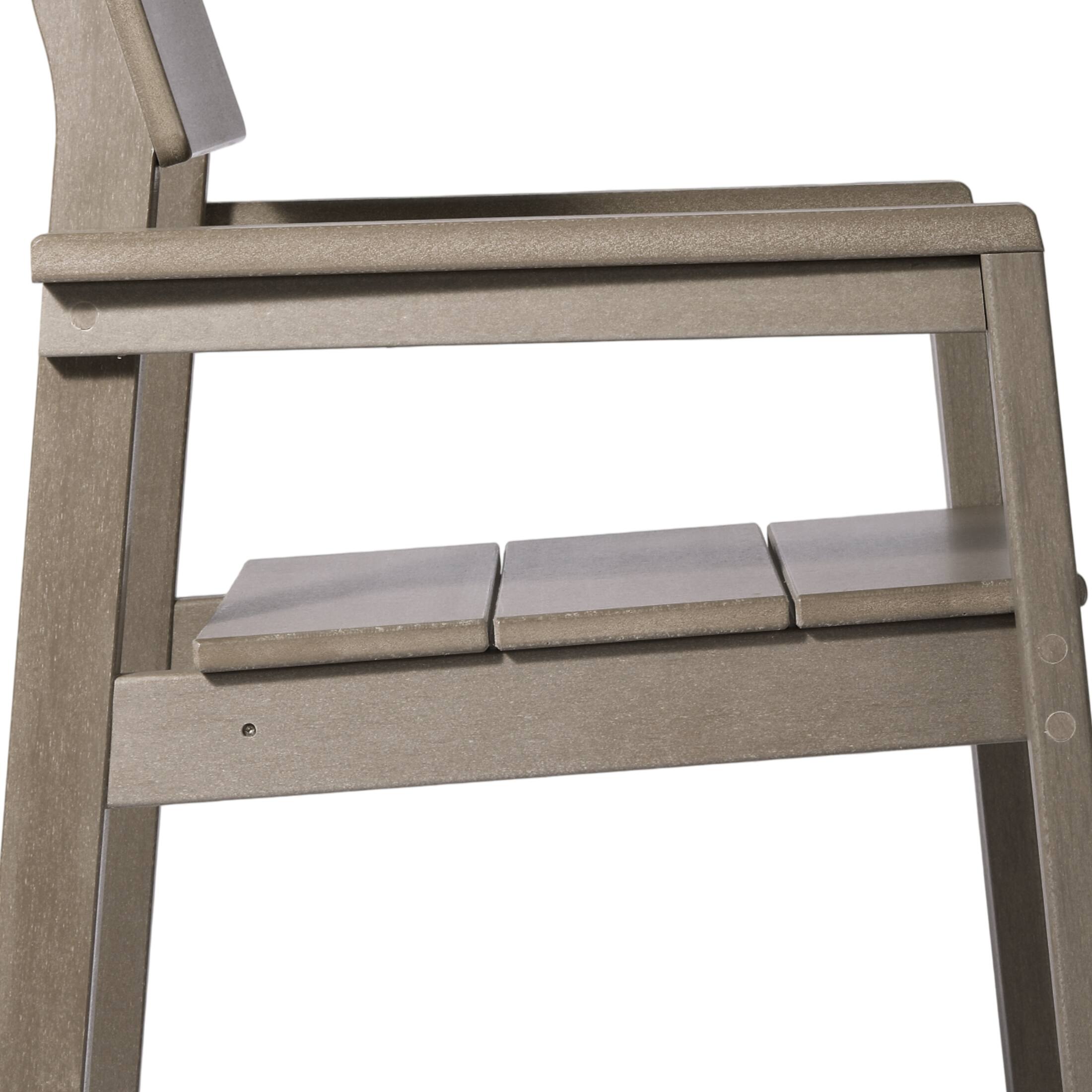 Alt View 4. WestinTrends - WestinTrends Paloma Modern HDPE Outdoor Patio Dining Arm Chairs (Set of 2) - Weathered Wood.