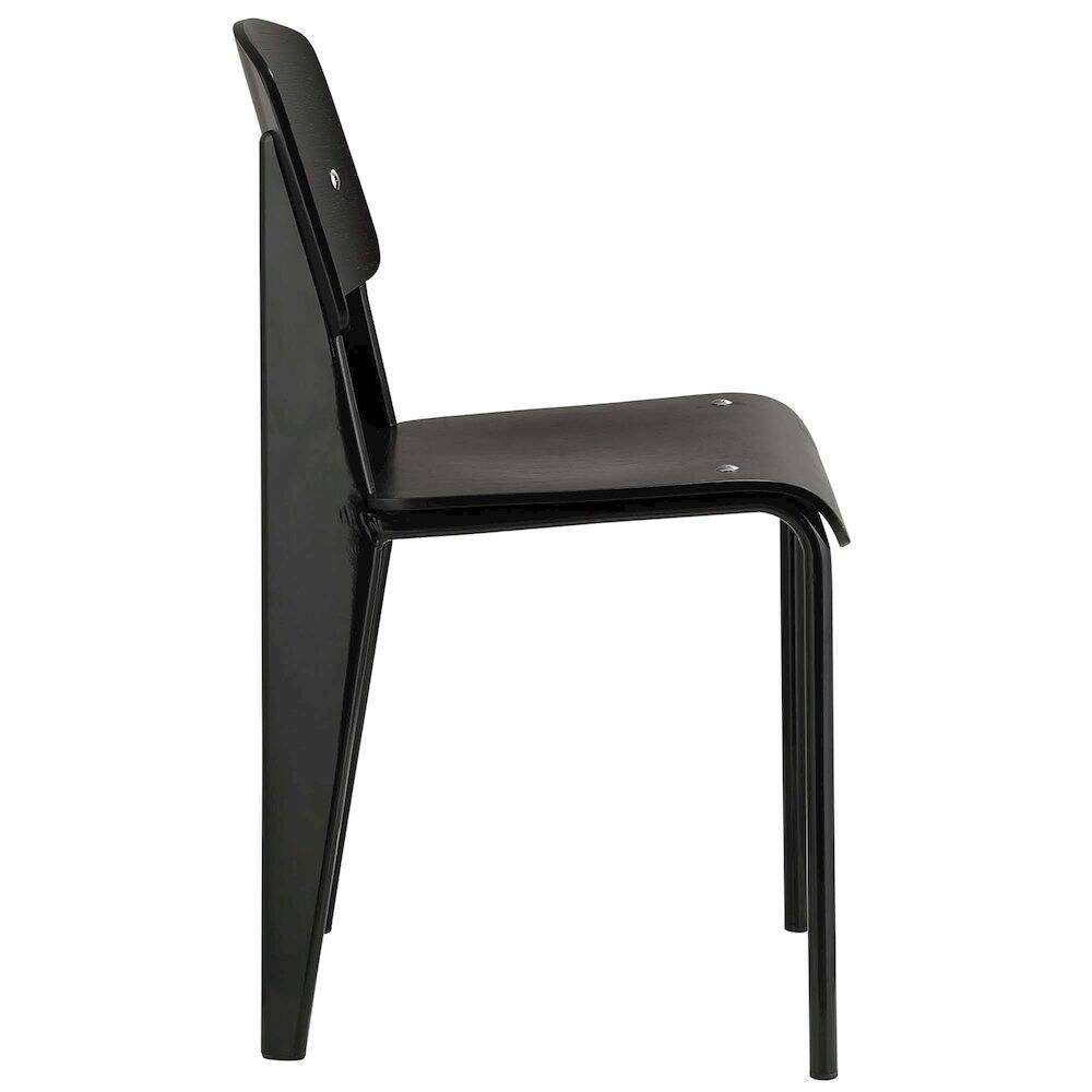 Alt View 1. Modway - Cabin Dining Side Chair - Black.