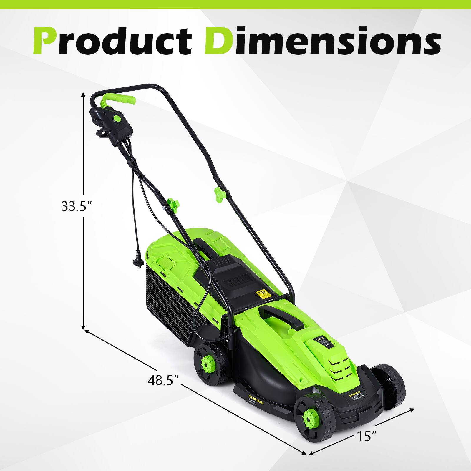 Product Dimensions  
33.5"  
48.5"  
15"