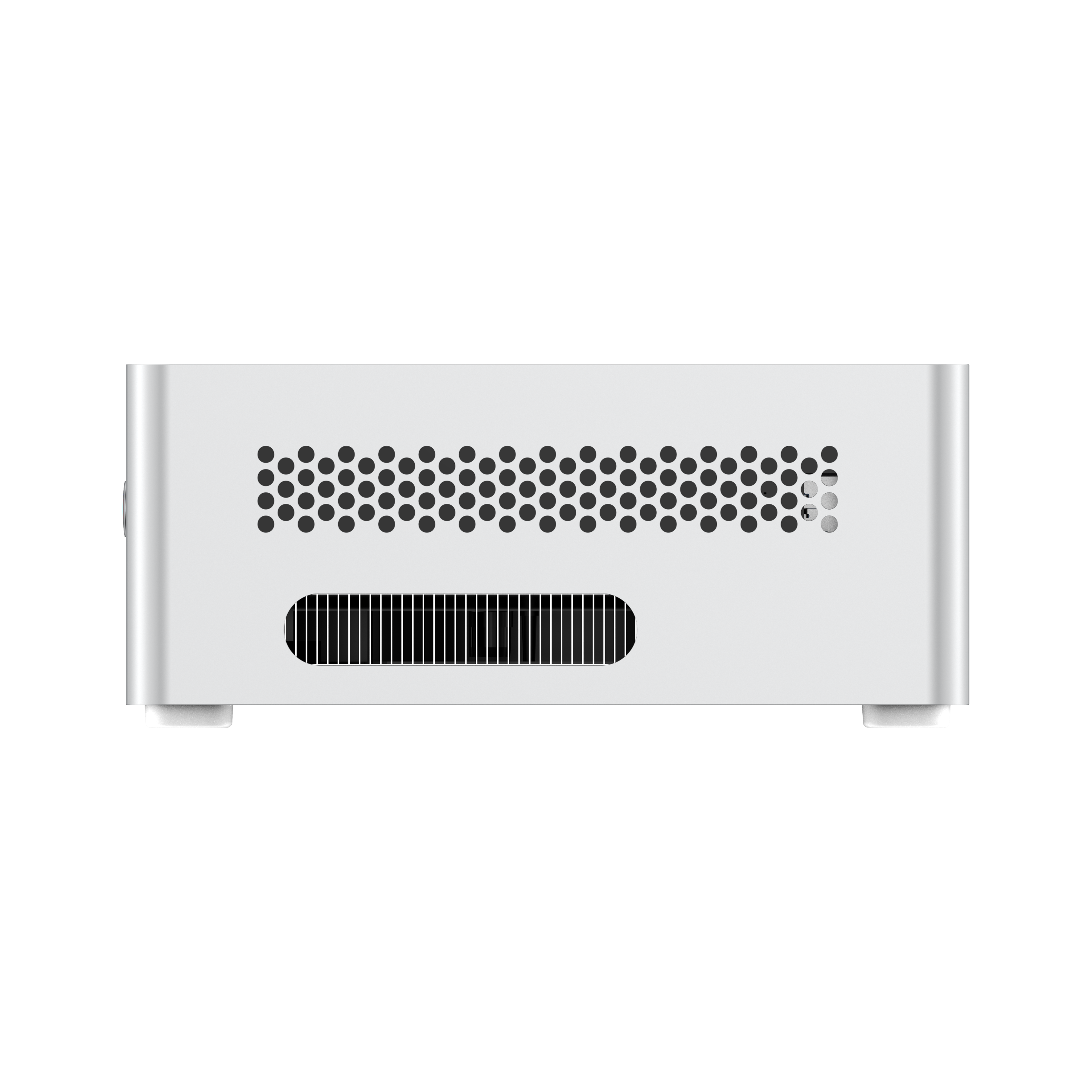 Alt View 1. Minisforum - NAB9S Mini PC, 32GB RAM & 1TB SSD, Intel Core i9-13900HK (14C/20T, 5.4GHz), Intel Graphics, Dual DDR4 SO-DIMM up to 32GB - silver.