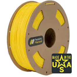 Factory Filament - 1.75mm Lemon PLA 3D Printer Filament, 1 KG Spool, Dimensional Accuracy +/- 0.02 mm, 3D Printing Filament - Yellow