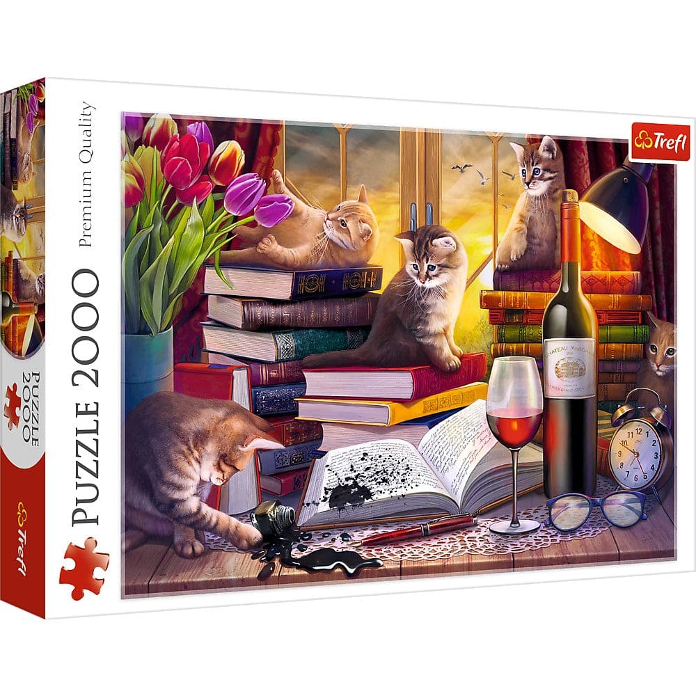 Trefl - Red Cat's Evening 2000 Piece Puzzle - Multicolor