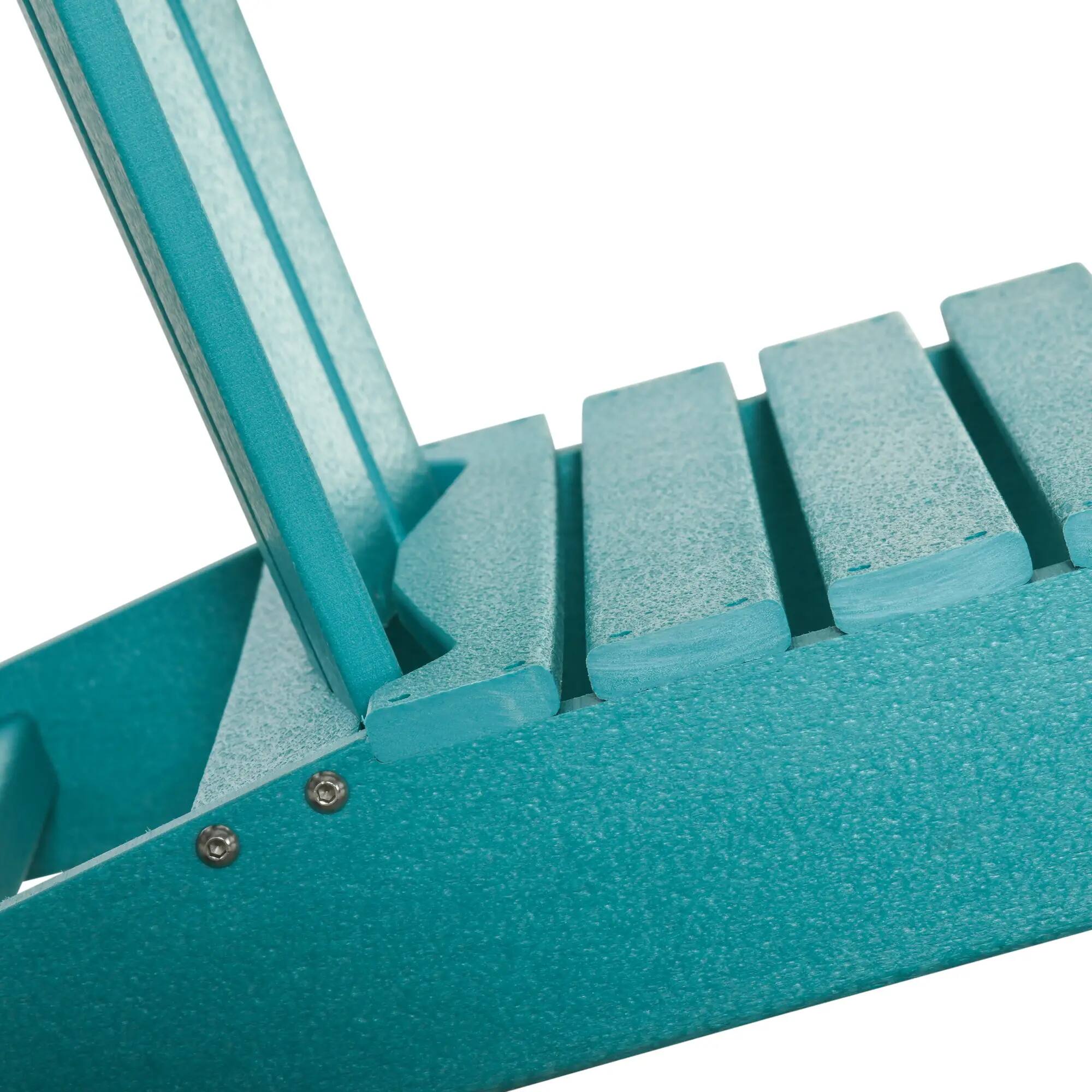 Alt View 4. Resenkos - Resenkos All-Weather HDPE Adirondack Lounger, Fire Pit Seating with Cup Holder, Comfortable Wide Seat, Light Blue - Light Blue.