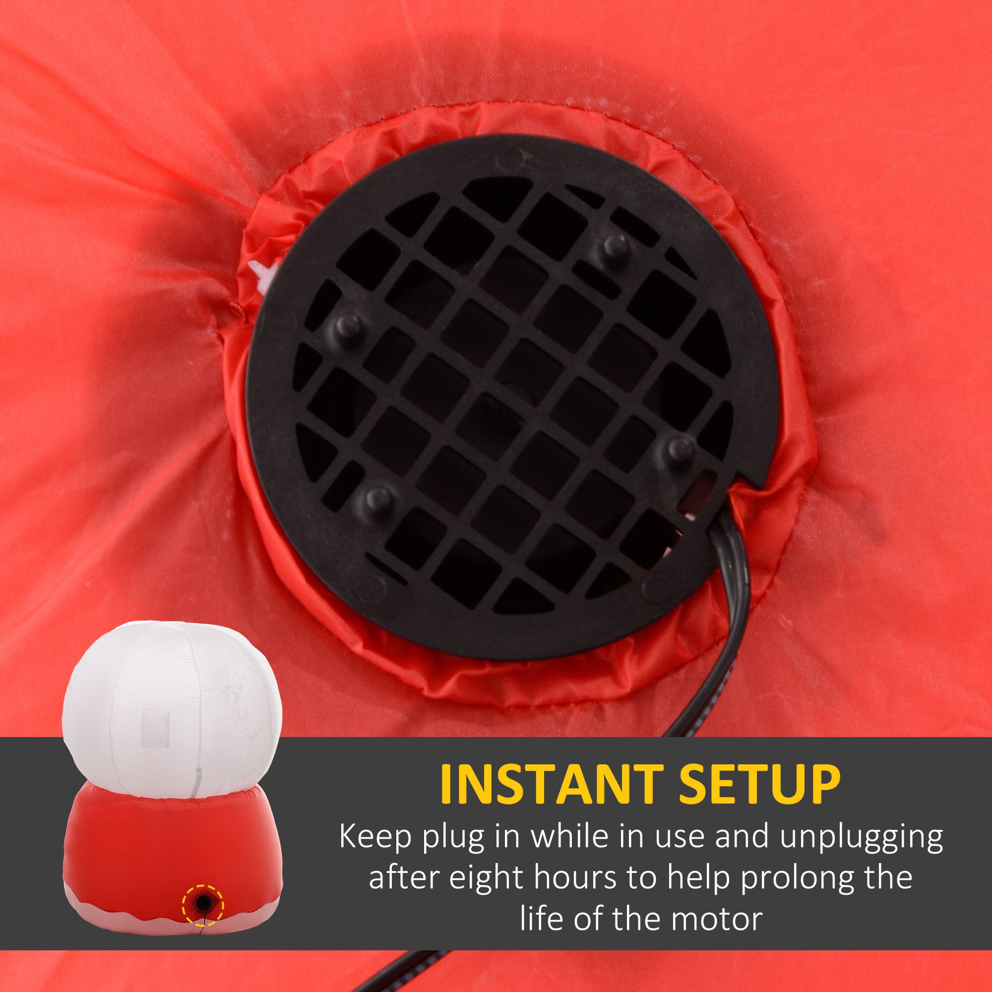 INSTANT SETUP: Keep plug in while in use and unplugging after eight hours to help prolong the life of the motor.