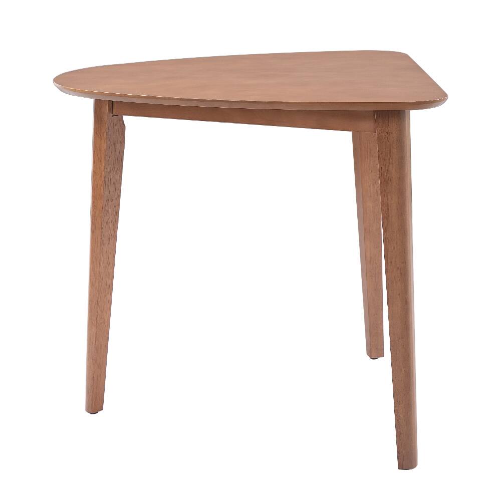 Alt View 3. Loheer - Loheer Triangular Wood Table 36" Modern Space-Saving Geometric Side Table Light Brown Finish for Living Room Small Space - Light Brown.
