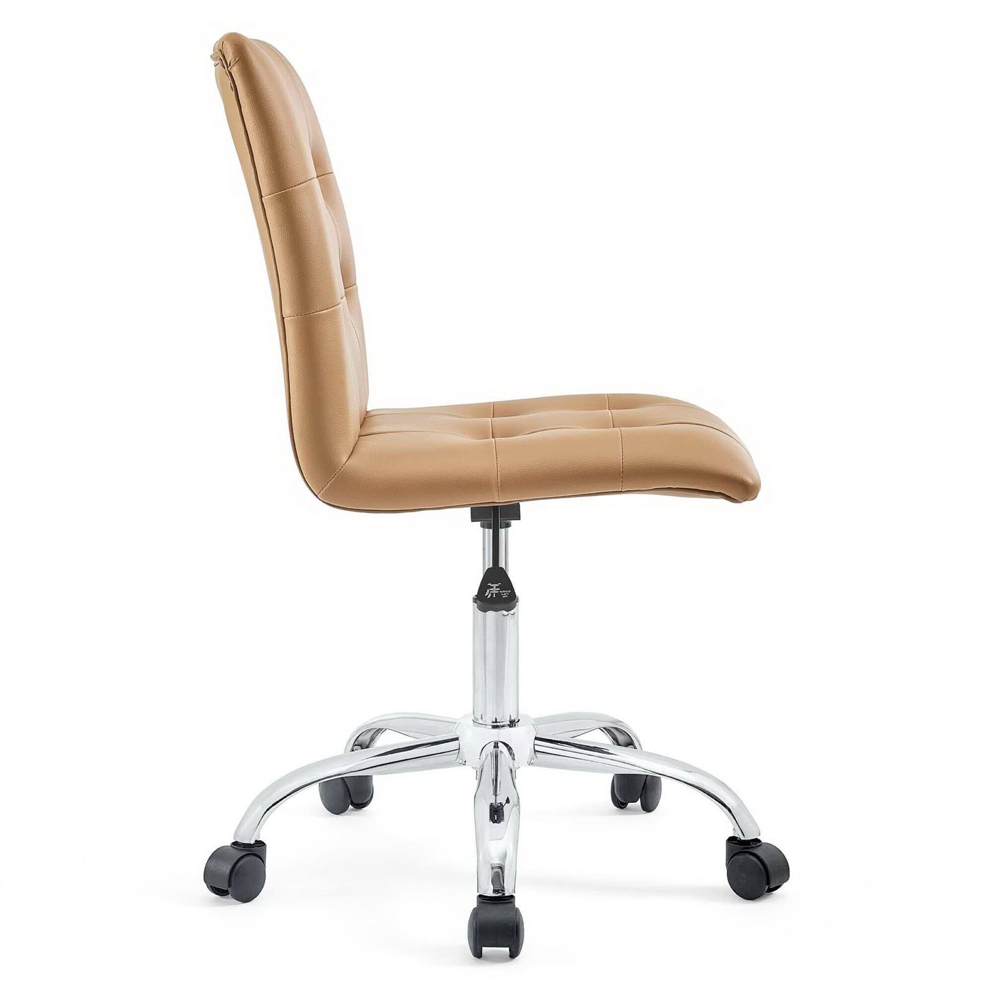 Angle. Modway - Prim Armless Mid Back Office Chair by Modway - Brown.
