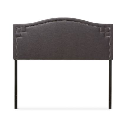 Front. Baxton Studio - Aubrey Modern and Contemporary Fabric Upholstered Queen Size Headboard - Dark Grey.