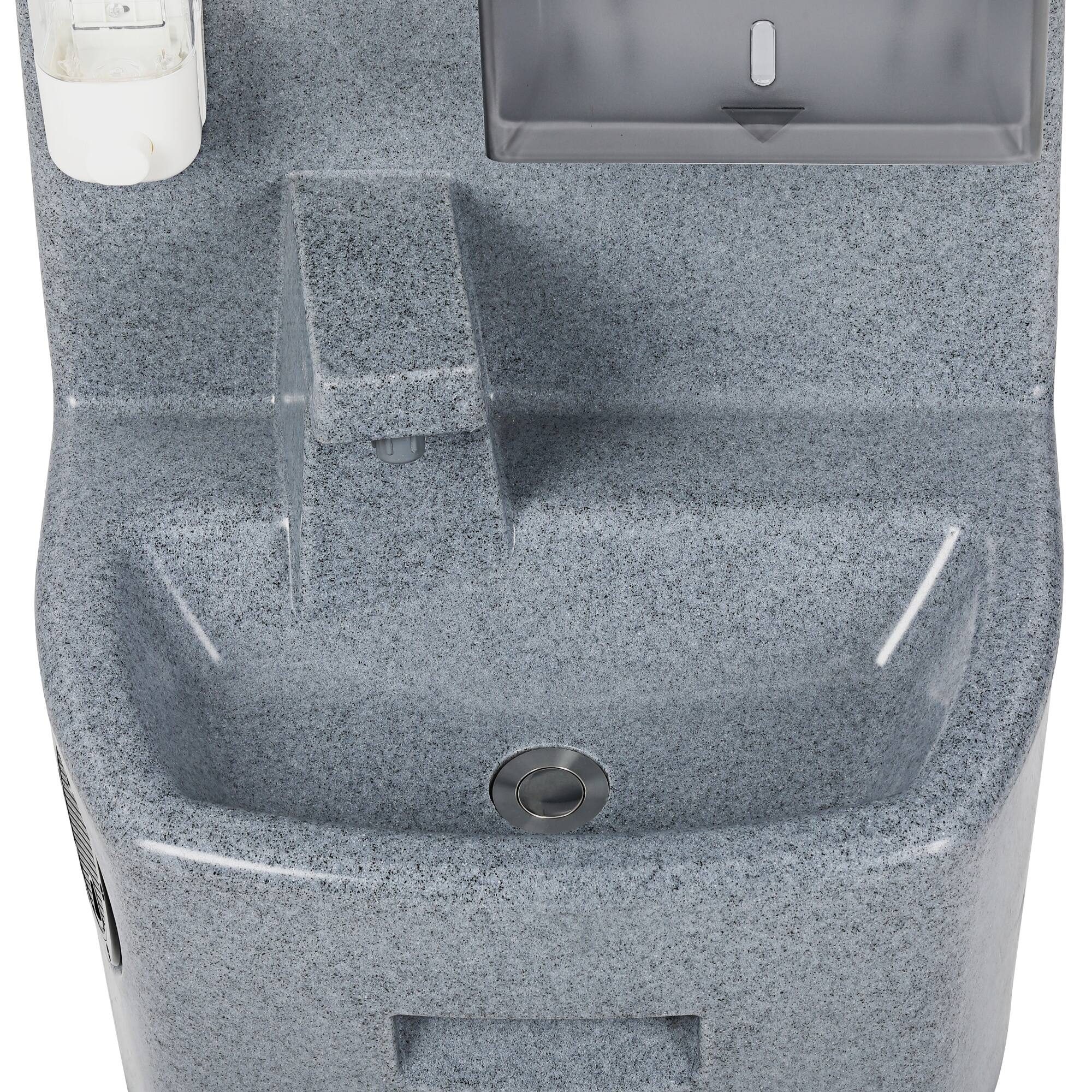 Alt View 7. Koolmore - 26.4 Gallon Double Mobile Hand Wash Station with Soap and Paper Towel Dispensers - Gray.