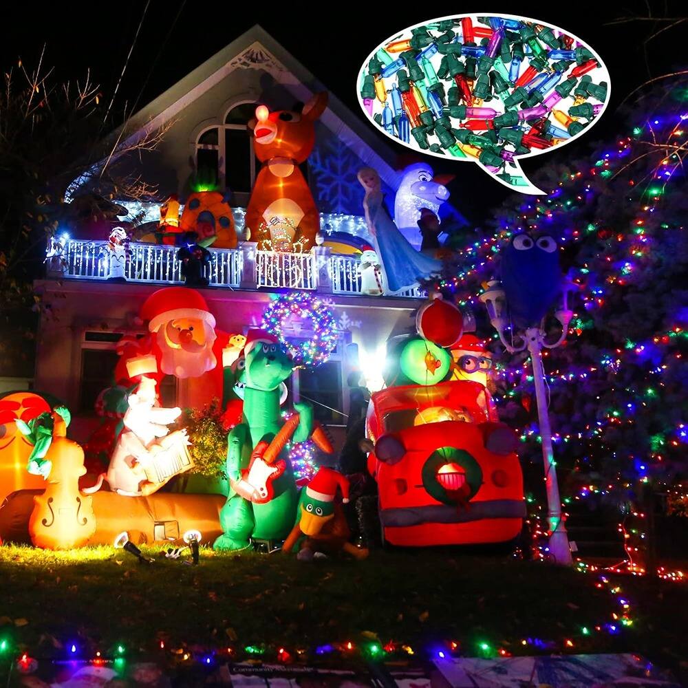 Alt View 1. MOSZAR LLC - Mini LED Christmas Light Bulbs, 120-Pack, Multicolor, Wide Angle.