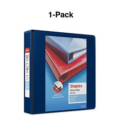 1-Pack Staples Heavy Duty Binder Pockets  
Reinforced rings open easily  
Heavy Duty  
Binder Pockets  
Free