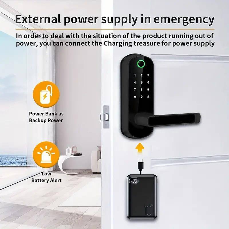 External power supply in emergency

In order to deal with the situation of the product running out of power, you can connect the Charging treasure for power supply

- Power Bank as Backup Power
- Low Battery Alert