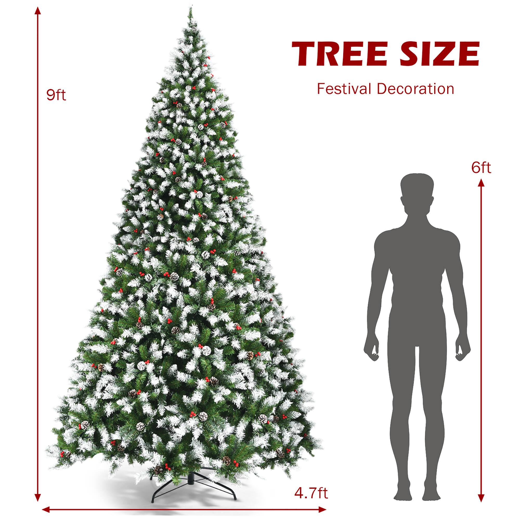Tree Size Festival Decoration 9ft 4.7ft