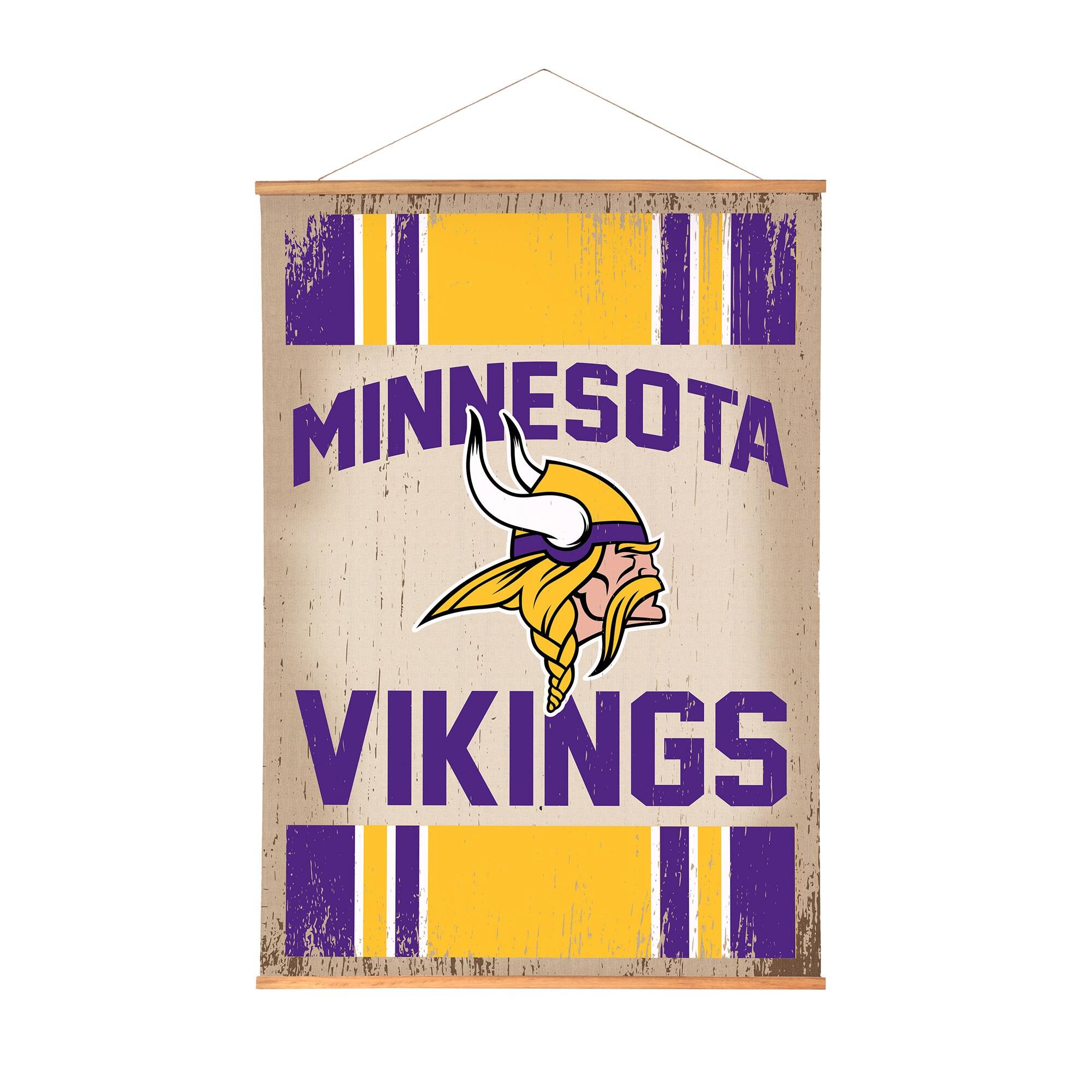 Minnesota Vikings 36" x 54" Large Canvas Wall Art Tapestry with Wood Frame