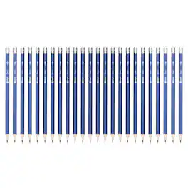 Unique Bargains - 24pcs HB Pencils, Pre-Sharpened Hexagonal Wooden Pencils w/ Eraser for Drawing, Sketching, Writing, Office - Blue