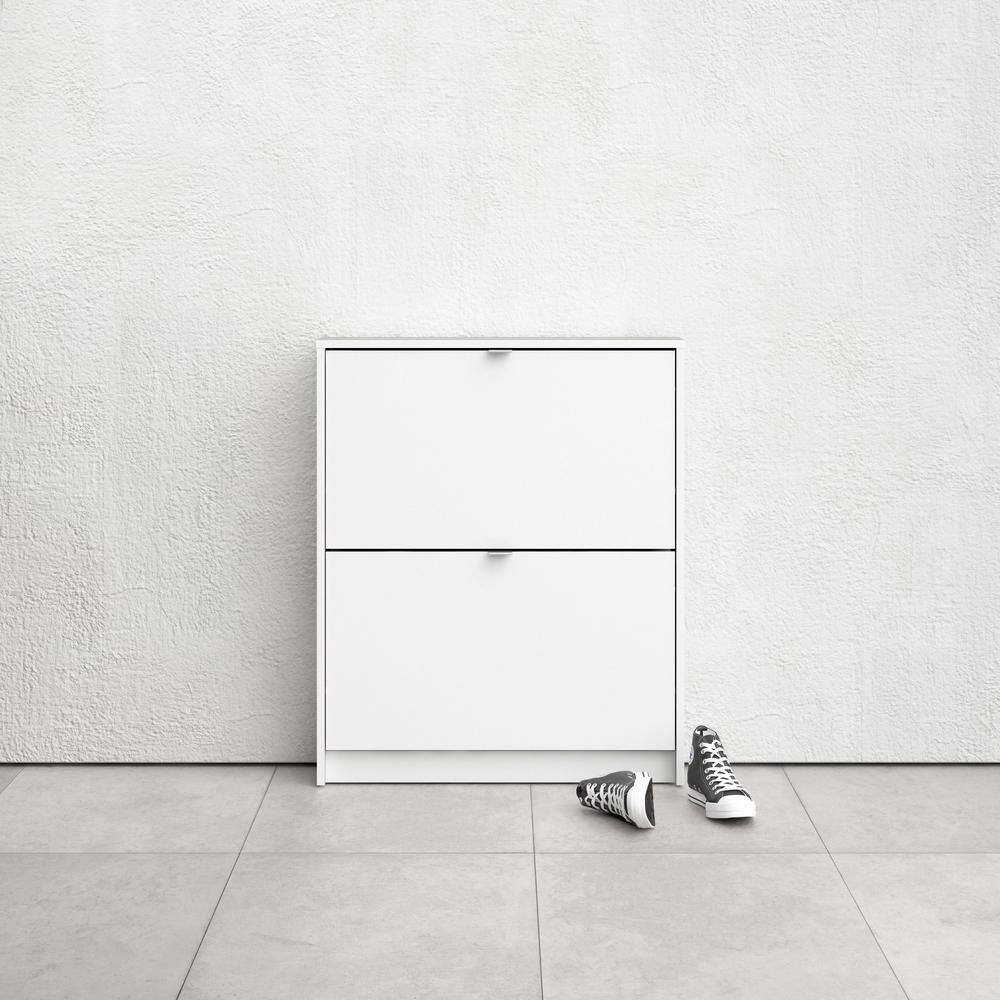Alt View 1. Tvilum - Bright 2 Drawer Shoe Cabinet - White.