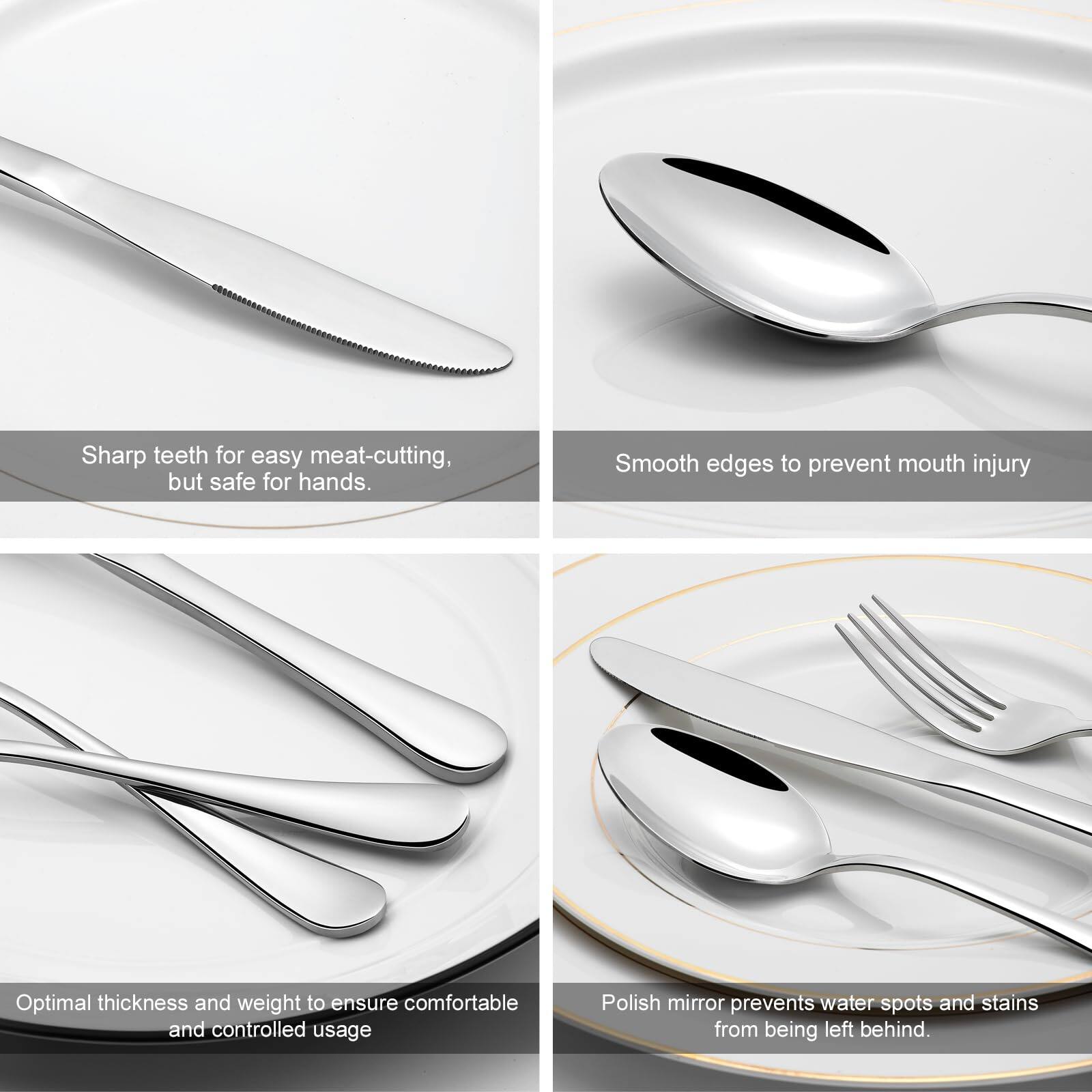 1. Sharp teeth for easy meat-cutting, but safe for hands.
2. Smooth edges to prevent mouth injury.
3. Optimal thickness and weight to ensure comfortable and controlled usage.
4. Polish mirror prevents water spots and stains from being left behind.