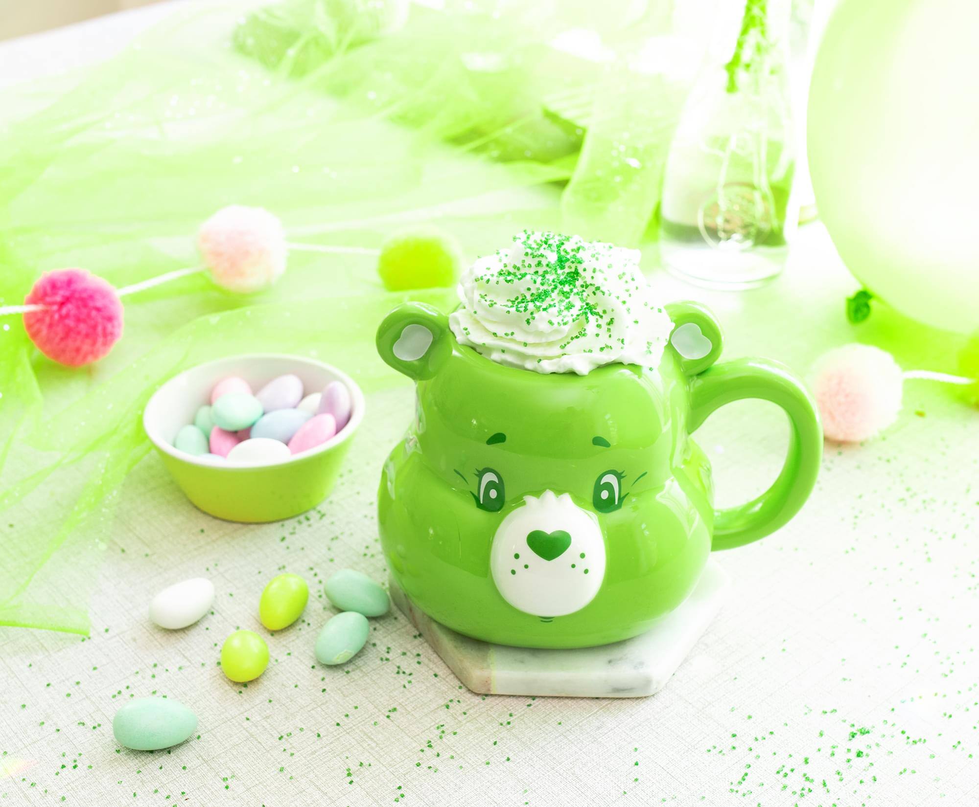 Alt View 5. Silver Buffalo - Care Bears Good Luck Bear 3D Sculpted Ceramic Mug | Holds 20 Ounces - Green.