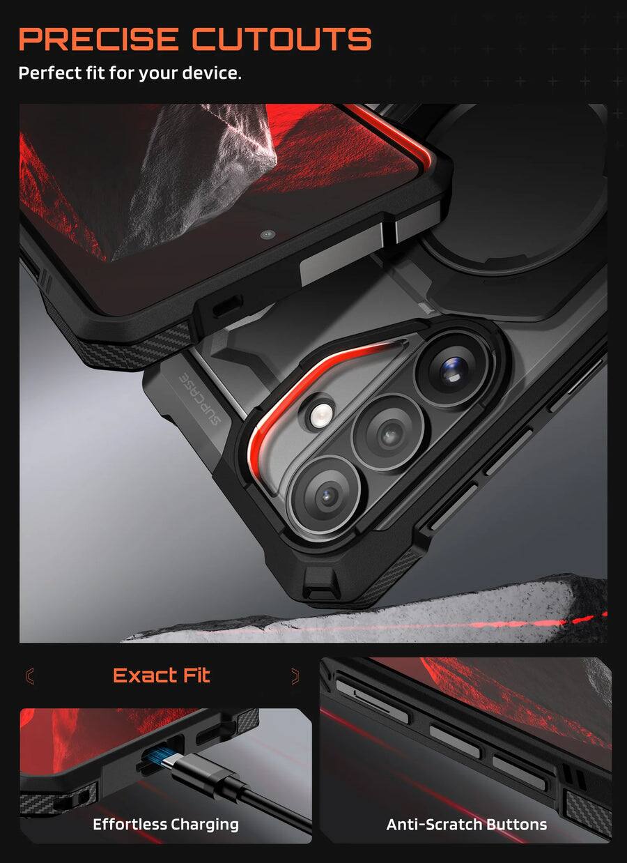 PRECISE CUTOUTS  
Perfect fit for your device.  

Exact Fit  
Effortless Charging  
Anti-Scratch Buttons