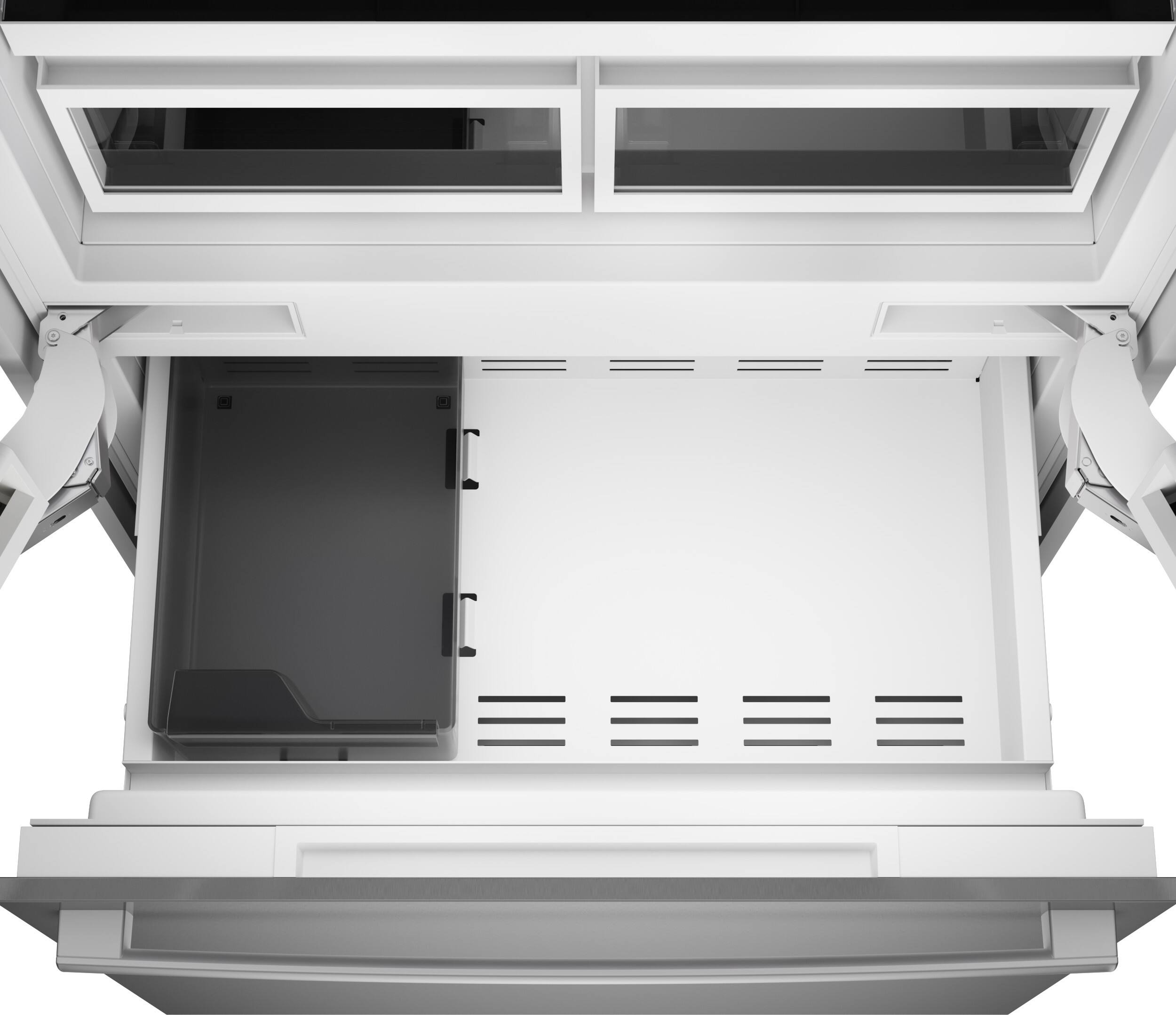 Alt View 13. Bosch - Benchmark Series 20.1 Cu. Ft. French Door Counter-Depth Smart Refrigerator - Stainless Steel.