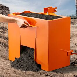 VEVOR - Ballast Box, 3-Point Category 1 Tractor Ballast of 800 lbs Capacity, Standard 2 Inch Hitch Receiver, Heavy-Duty Steel - Orange
