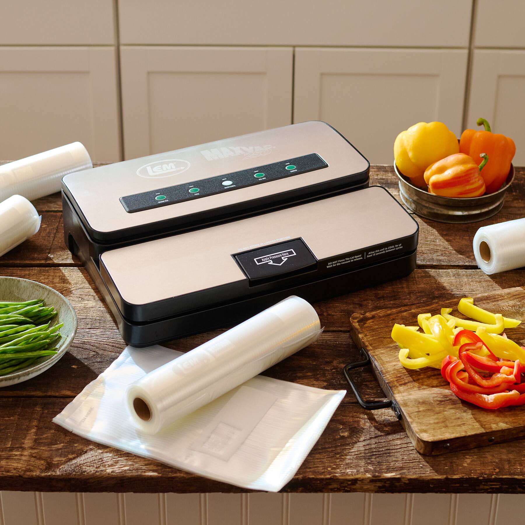 Alt View 1. LEM Product - MaxVac 250 Vacuum Sealer - Stainless.