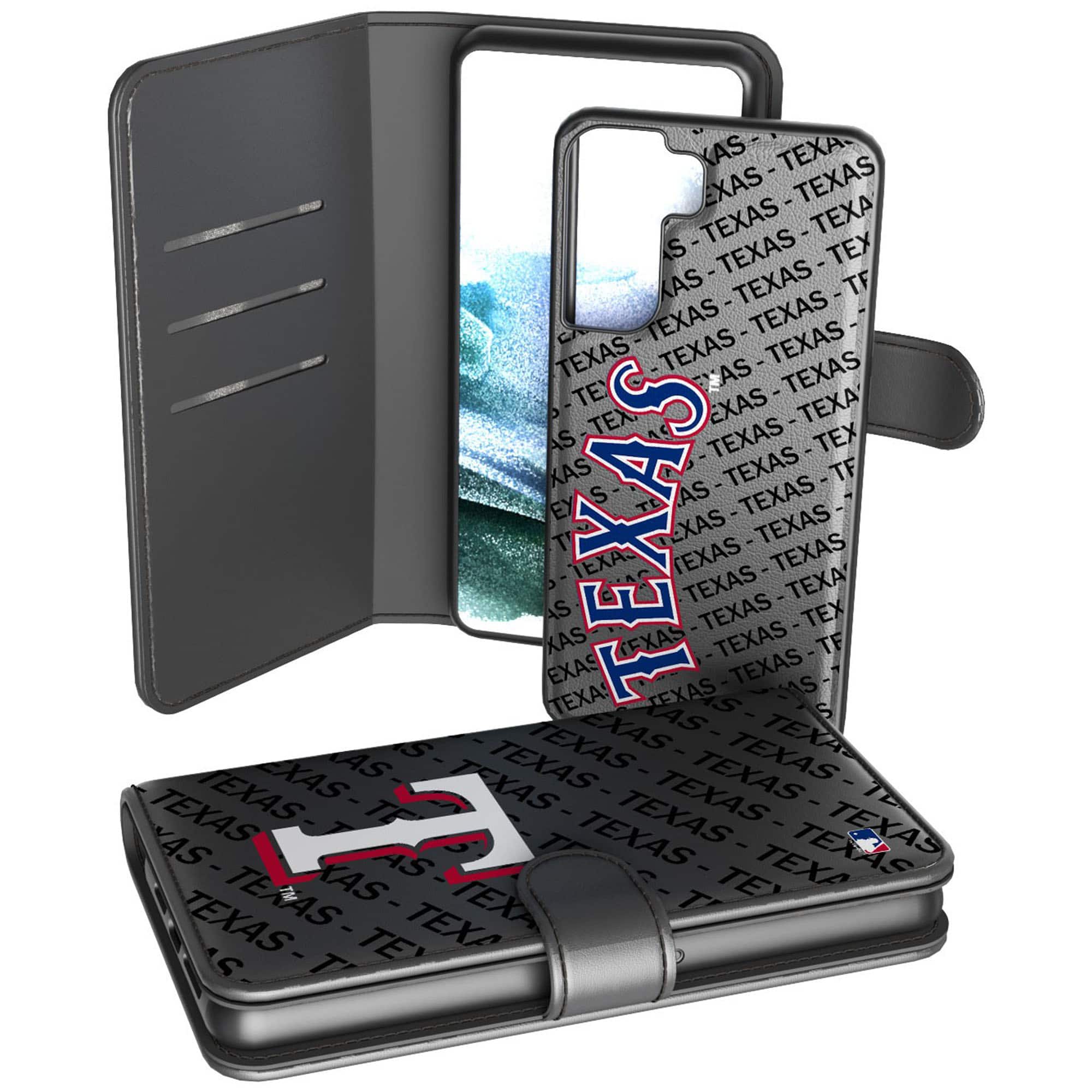 Keyscaper - MLB - Texas Rangers Samsung Galaxy Mono Tilt Wallet Case - S10 - Multicolor