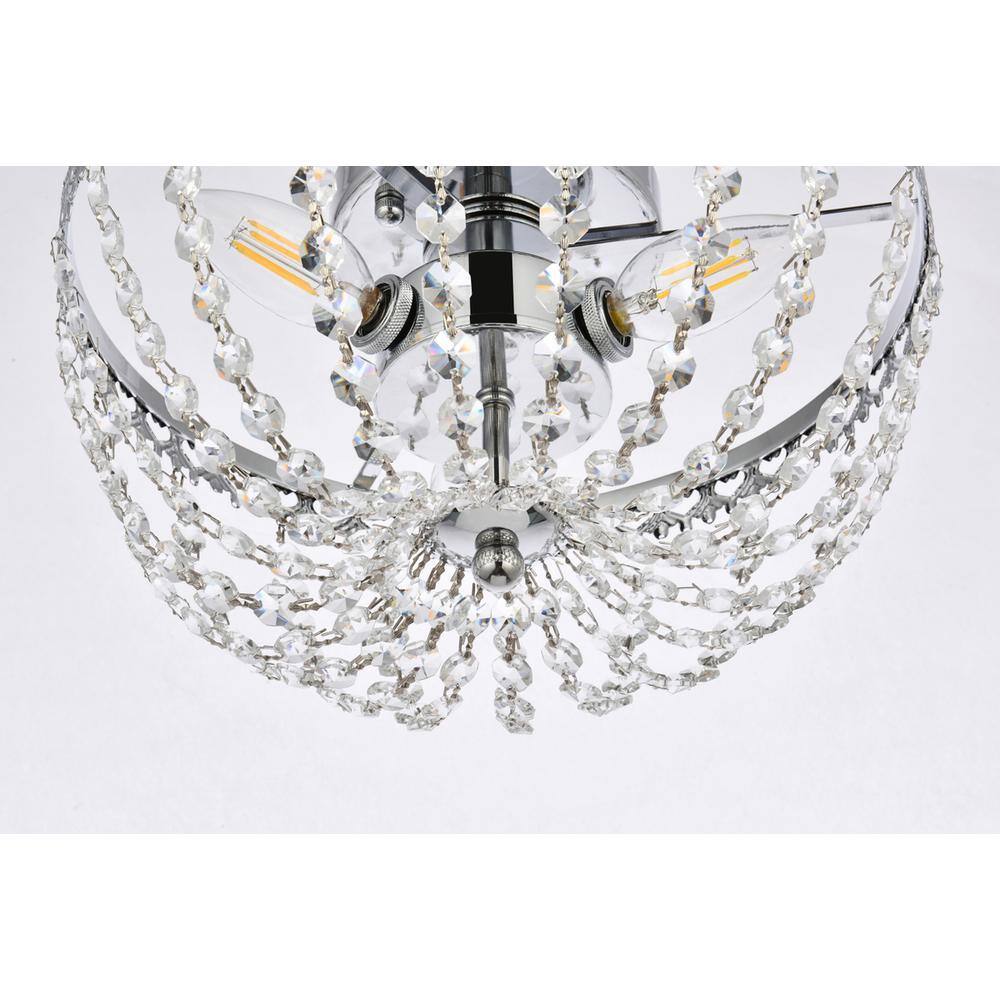Alt View 3. Elegant Lighting - Kylie 12 inch flush mount in chrome - Chrome.