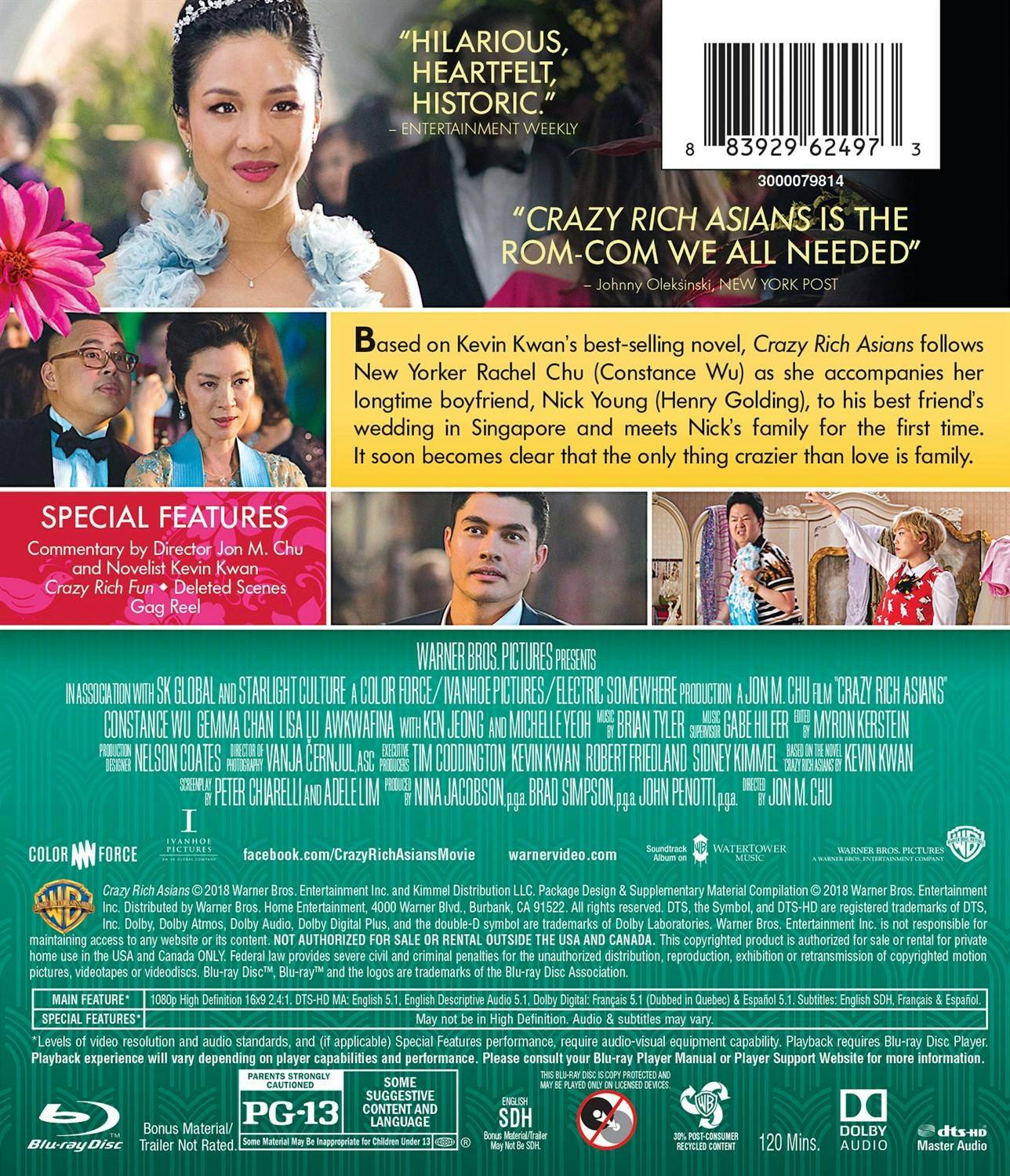Back. Crazy Rich Asians [Blu-ray].