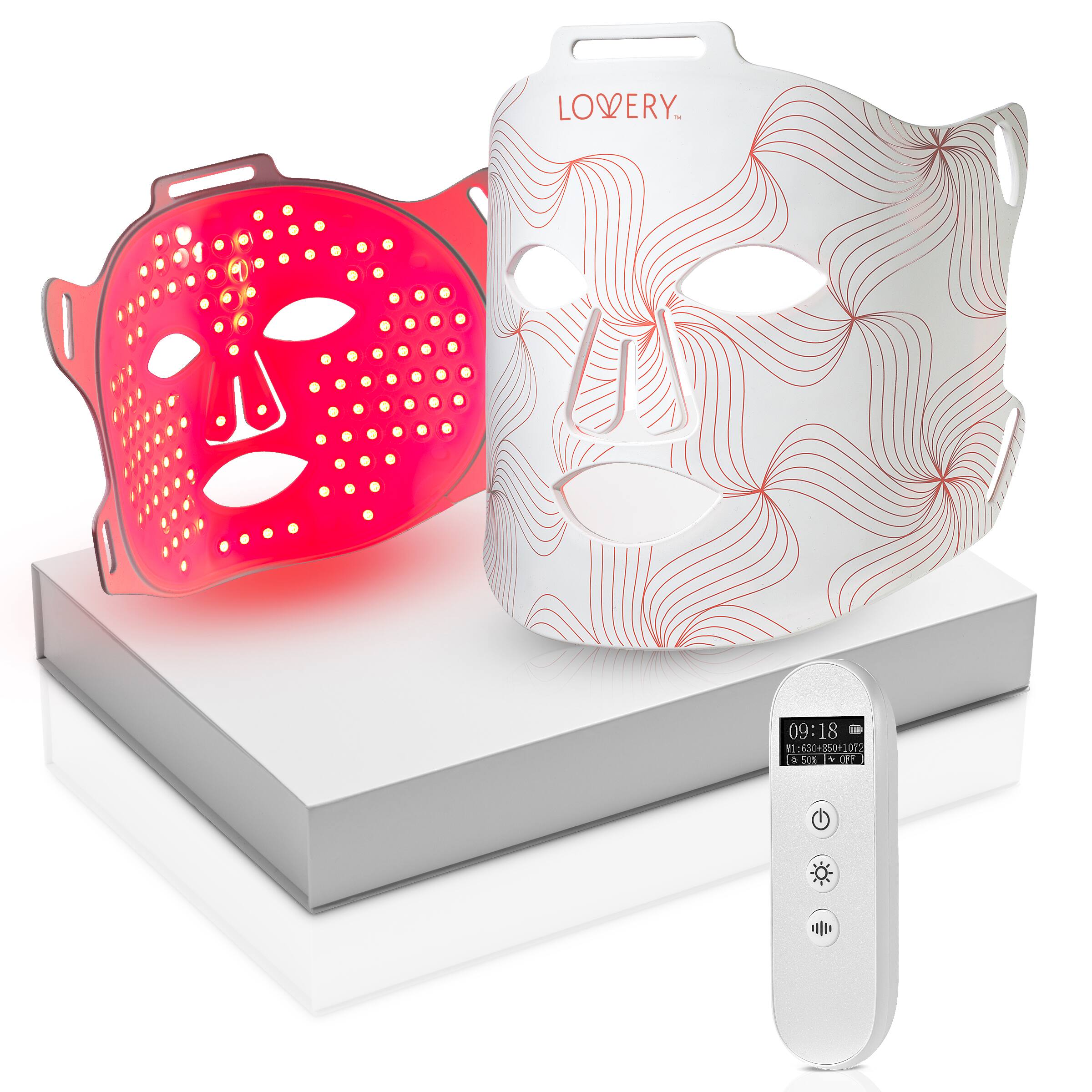 Lovery - LED Light Therapy Mask with Near-Infrared Light - Medical Grade Silicone - Anti aging Skin Rejuvenation - White price history on PriceWatchPro