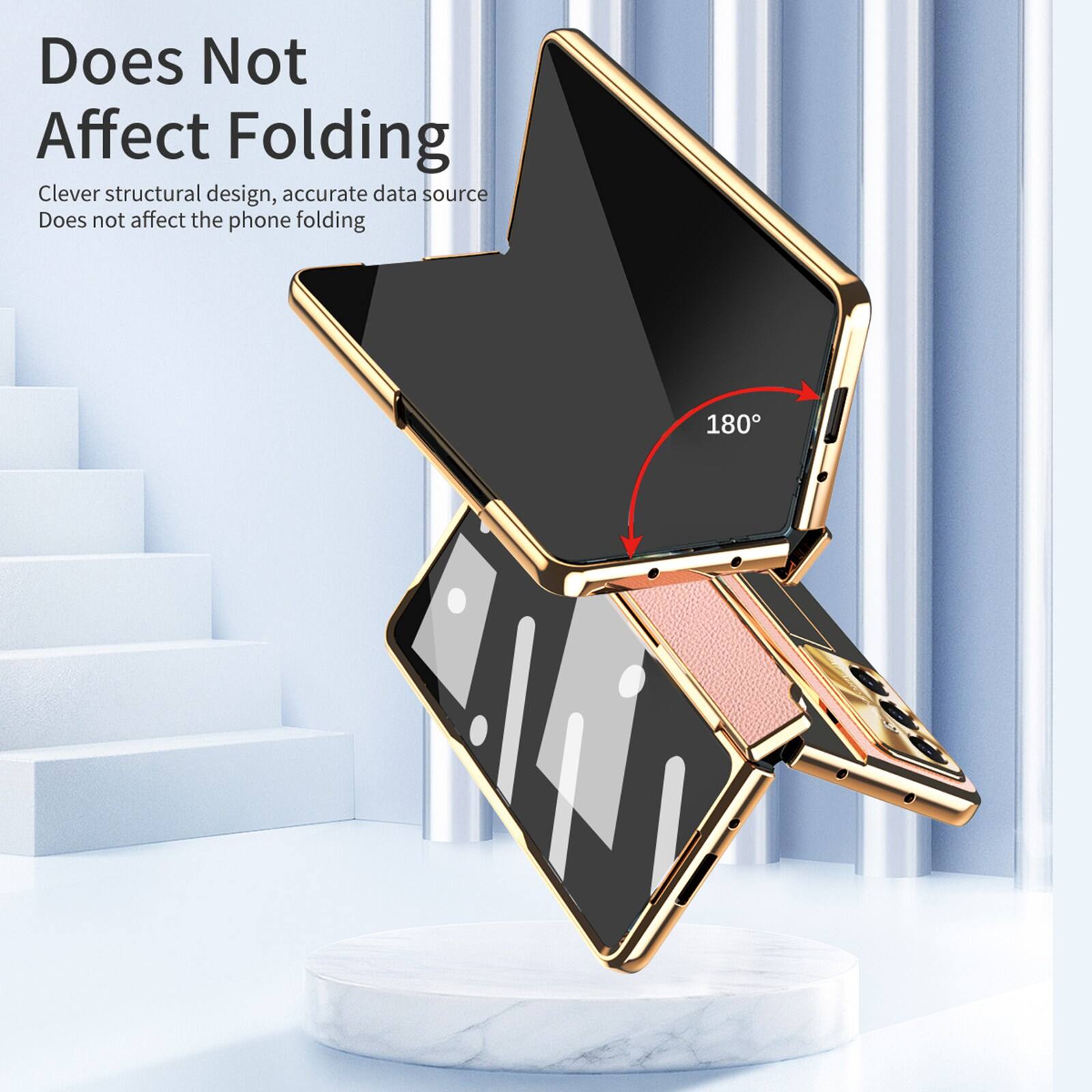 Does Not Affect Folding

Clever structural design, accurate data source. Does not affect the phone folding 180°