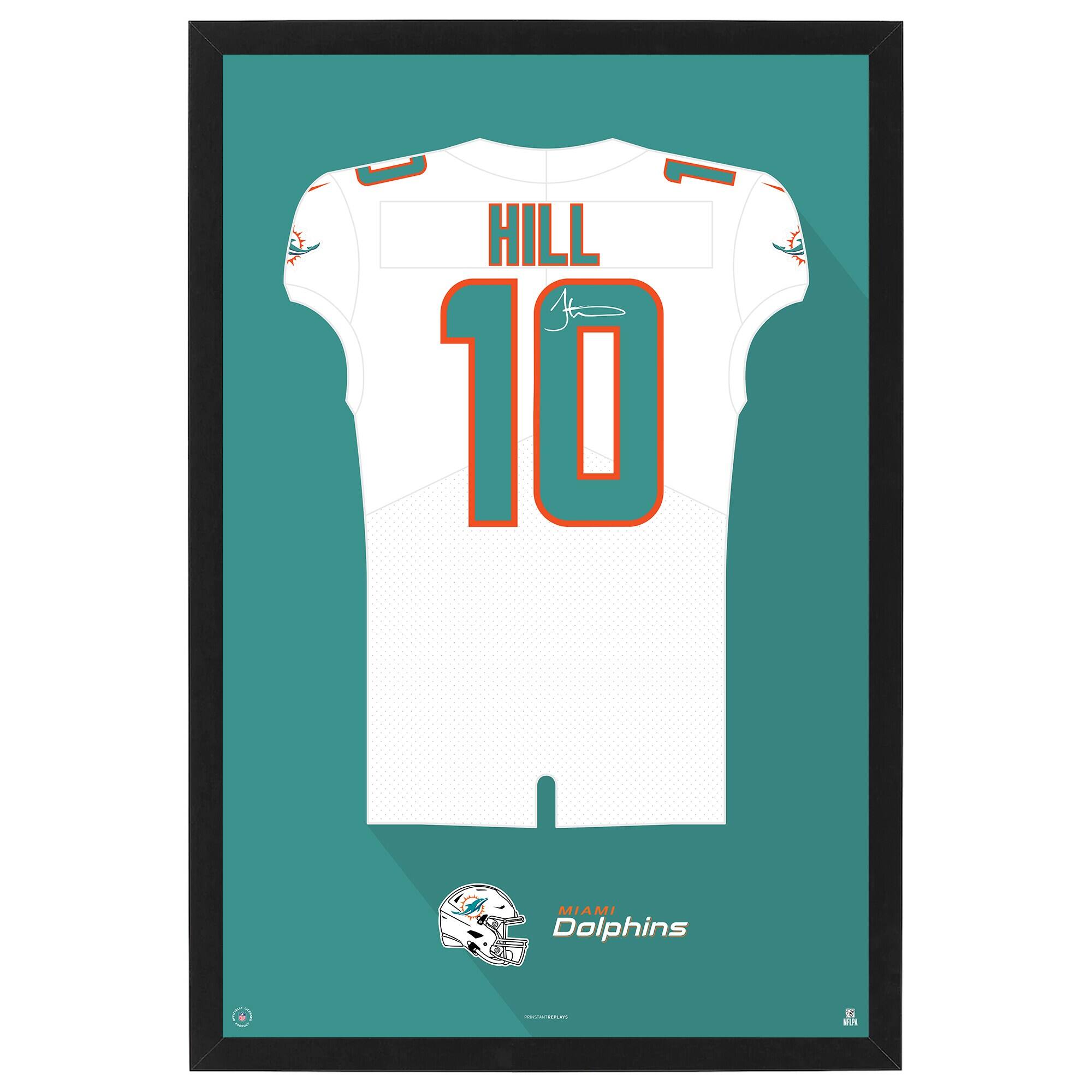 Tyreek Hill Miami Dolphins Away Jersey Framed Art Print