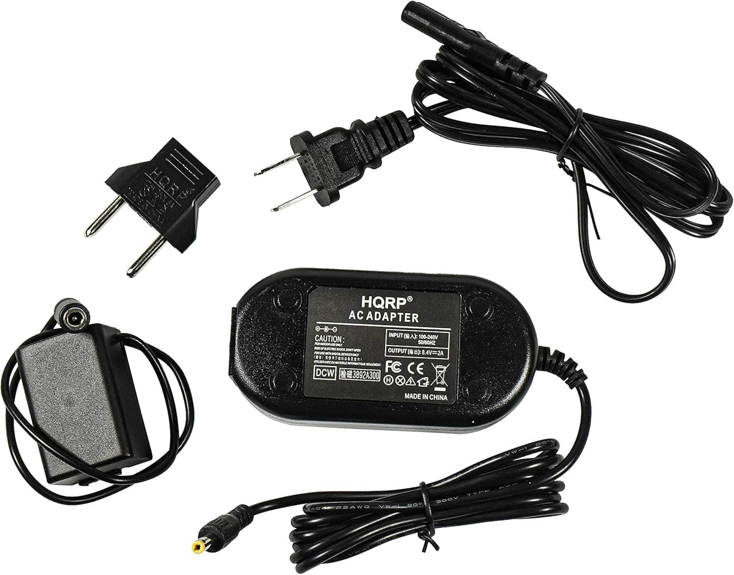 HQRP - AC Adapter for Panasonic Lumix DMC-FZ40 DMC-FZ45 DMC-FZ48 DMC-FZ47 DMC-FZ70 DC-FZ80 DC-FZ80K DC-FZ82 Camera