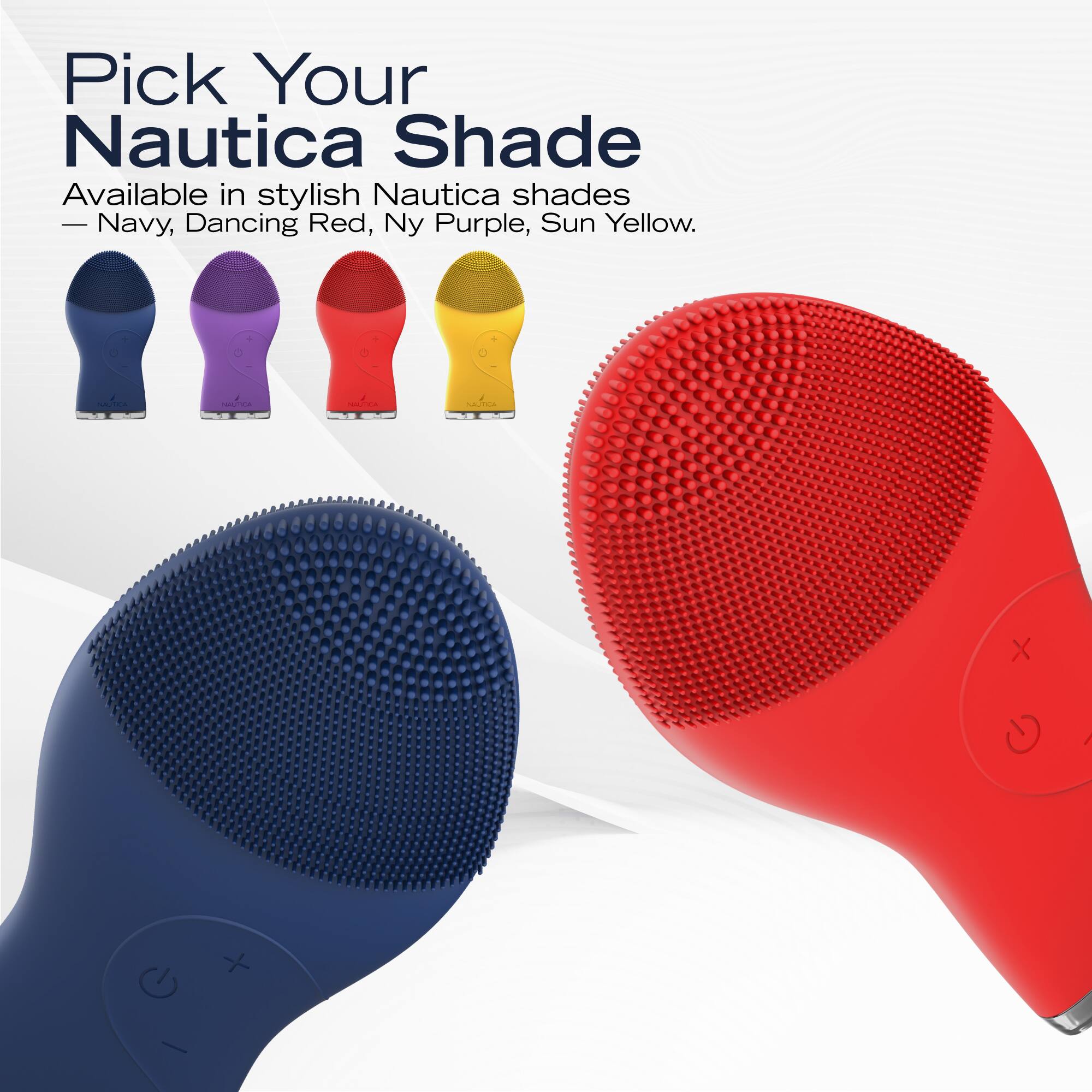 Pick Your Nautica Shade

Available in stylish Nautica shades:
- Navy
- Dancing Red
- Ny Purple
- Sun Yellow