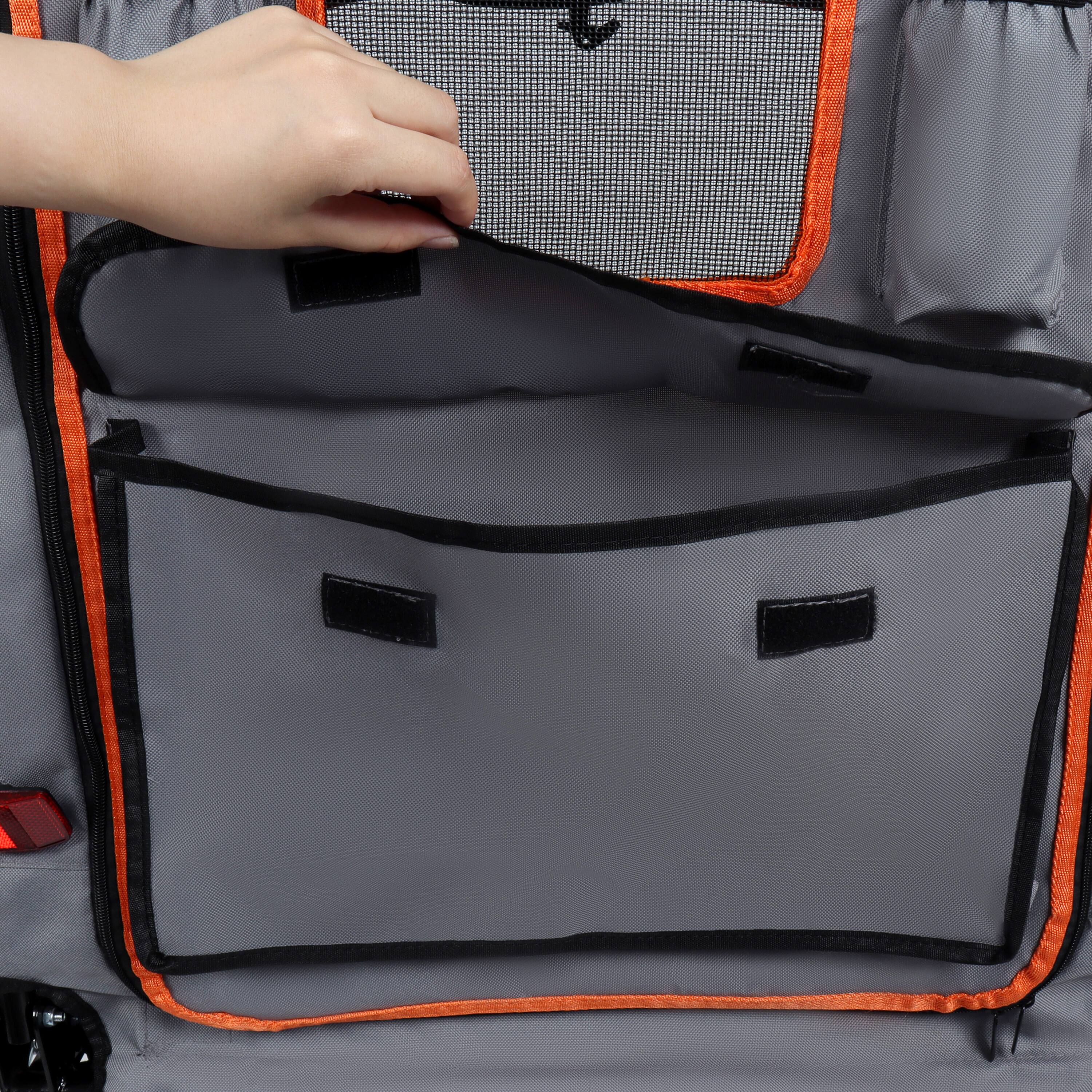 Alt View 10. Siljoy - 100 lb Capacity Pet Bike Trailer & Push Cart, 2-in-1 Convertible Transport with Storage Pockets & Quick Release Wheels.