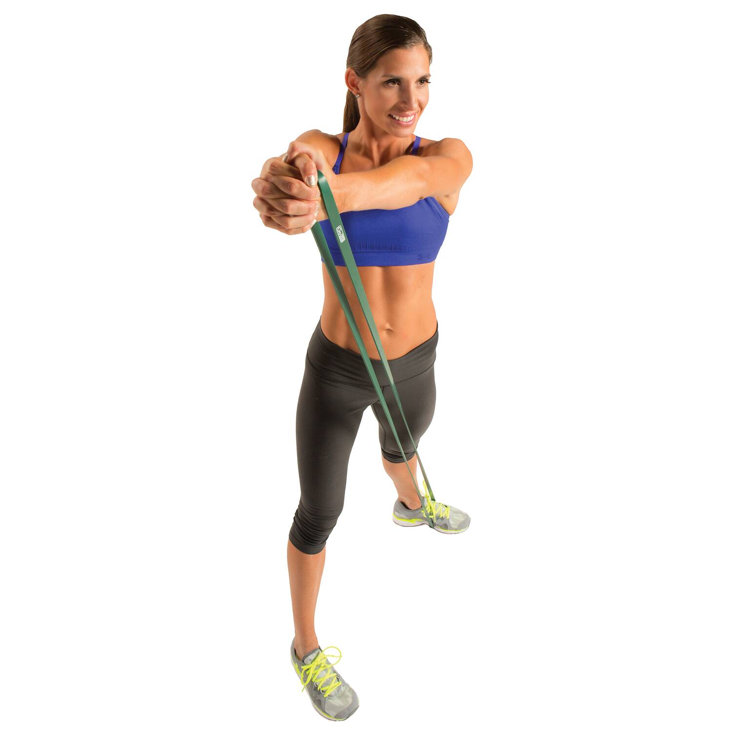 Alt View 2. GoFit - Super Band fitness resistance band - Green.