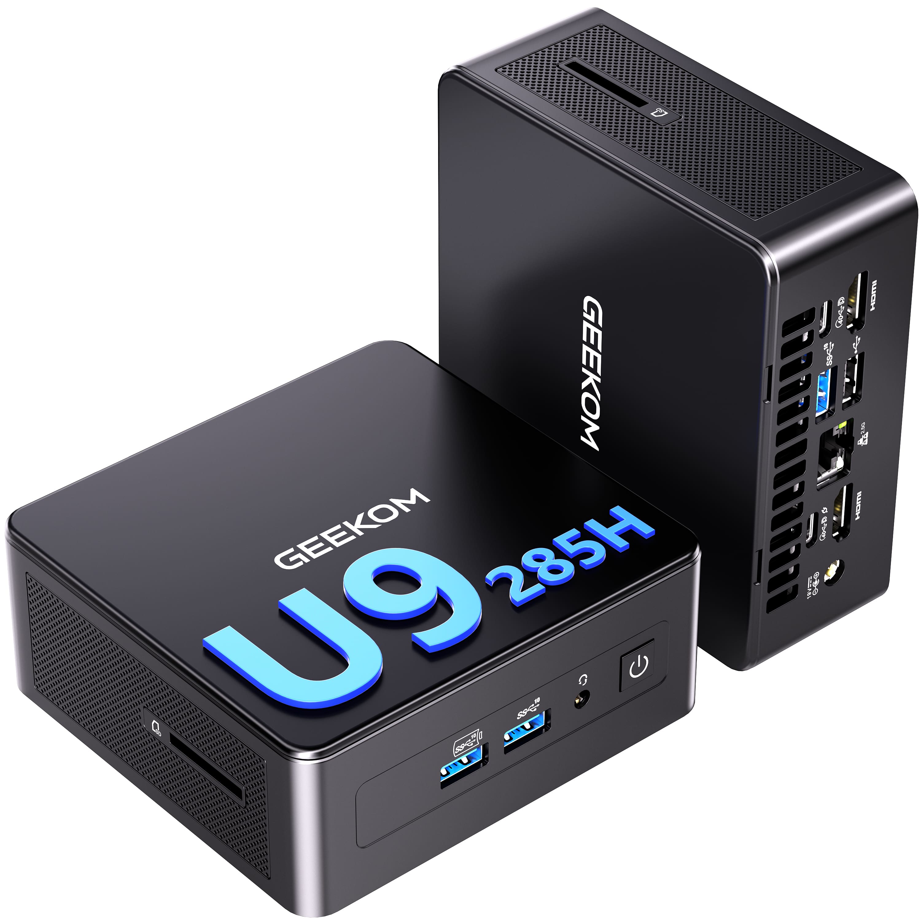 Geekom - IT15 AI Mini PC, 15th Gen Intel Core Ultra 9 285H, 32GB DDR5 RAM& 1TB NVMe PCIe Gen4*4 SSD, Window 11 Pro Pre-installed - Black