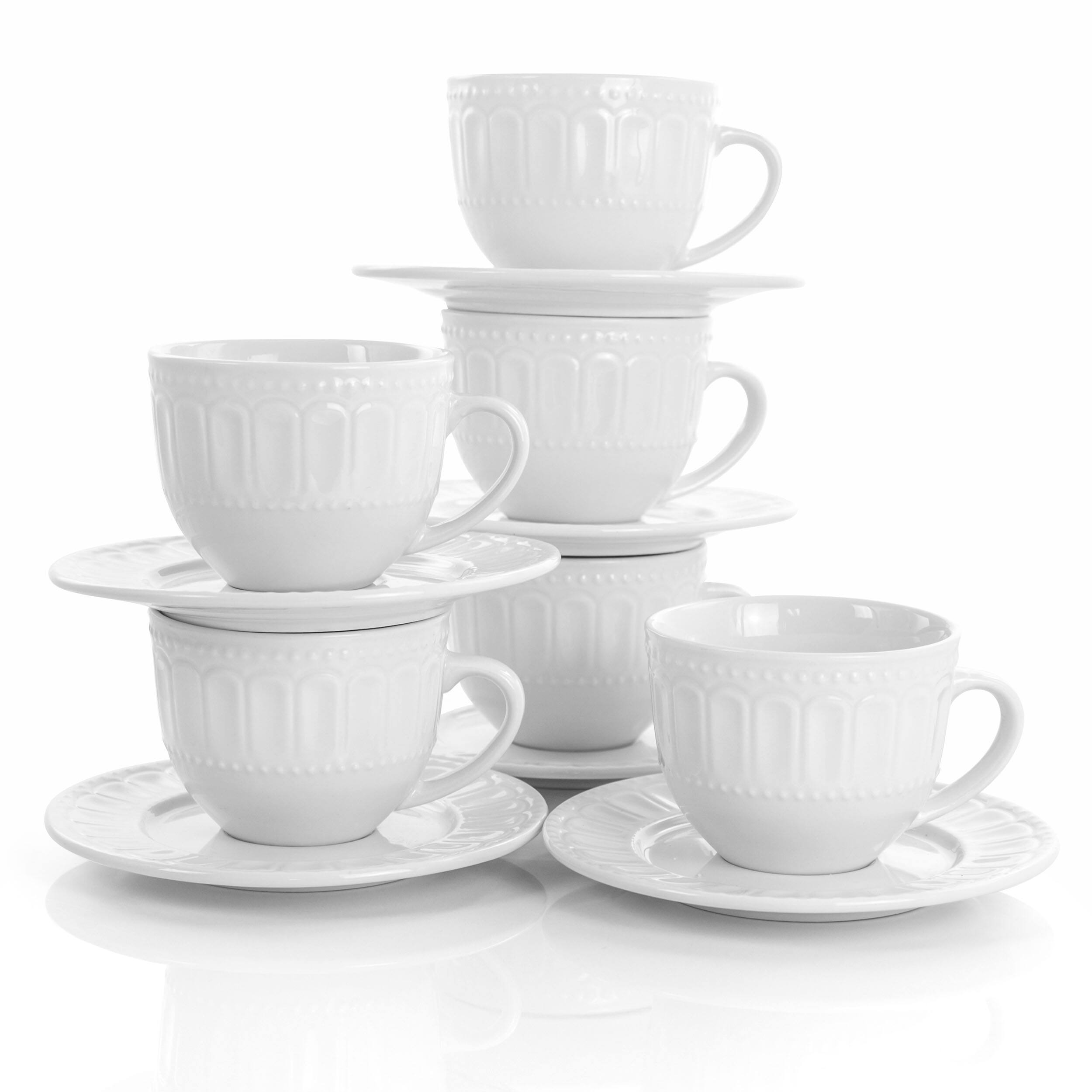 Alt View 8. Elama - Elama Charlotte 6 Piece Mug Set in White - White.